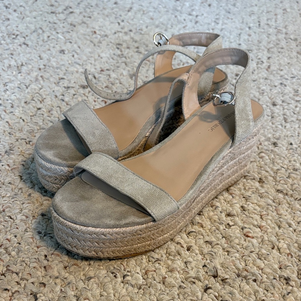 Banana Republic Taupe Wedge Sandals